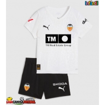 Camisa de Futebol Valencia Equipamento Principal Infantil 2025-26 Manga Curta (+ Calças curtas)